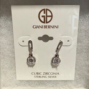 Giani Bernini Silver Cubic Zirconia Drop Earrings